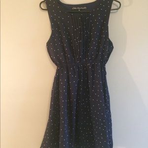 Navy polka dot dress